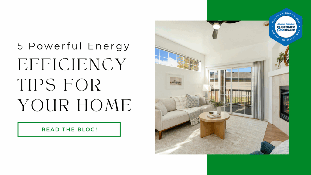 Bright and modern living room showcasing energy efficiency with natural light, insulation, and clean HVAC setup.